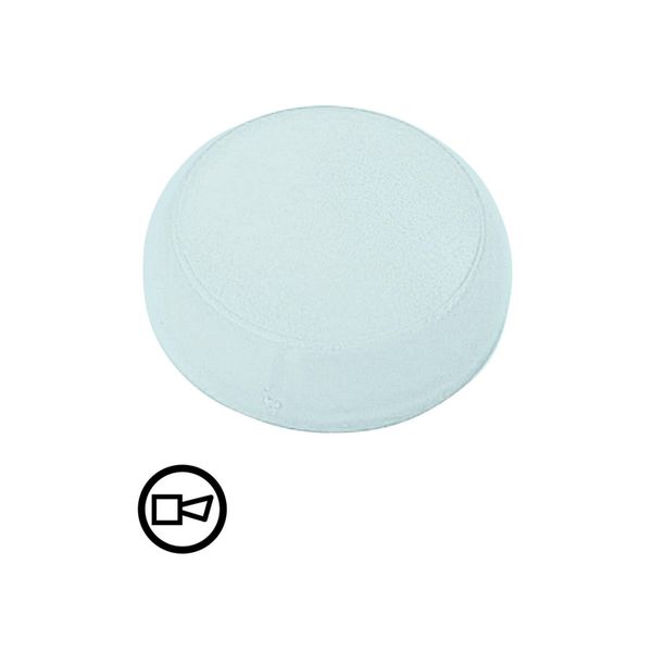M22-XL-W-X17 Lens, indicator light white, flush, symbol klaxon image 3