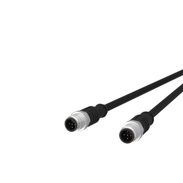 M12 Sensor/actuator cable, A-coded, 1.0 m, M12 plug straight - M12 plu image 3