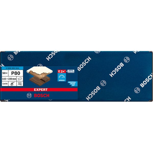 EXPERT C47 Sandpaper with 14 holes for Orbital Sanders 115 x 23 mm, G 8 5-pc image 3