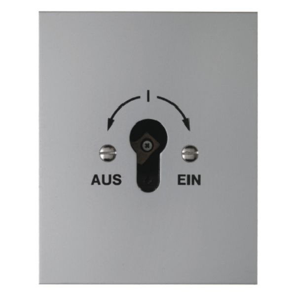 Change-over switch 2p impr. flush-mtd f.lock cyl., screw term.,Die-cas image 1