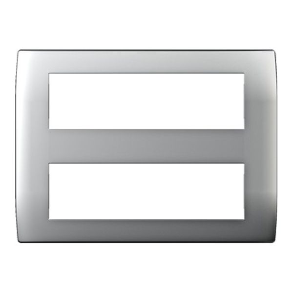 Cover frame 2x7M, silver image 1