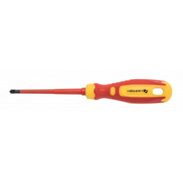 HOEGERT Terminal screwdriver, PH1/SL5 100 mm, 1000 V, CrMo steel image 1