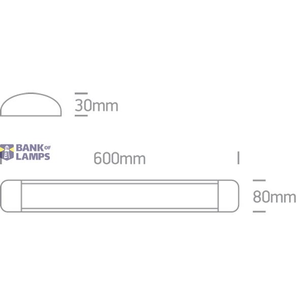 WHITE LED 20W WW 600x80mm IP20 230V image 3
