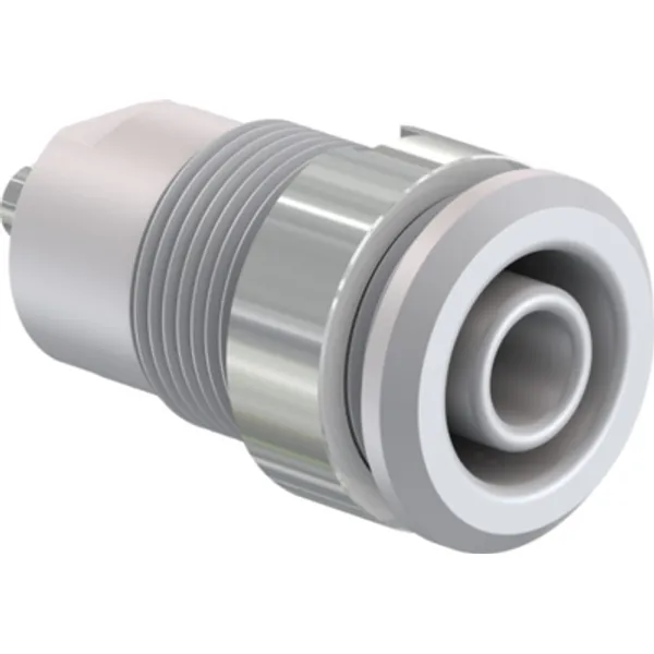 4 mm socket, solder connection, mounting Ø 12.2 mm, CAT III, white, 49.7049-29 image 1