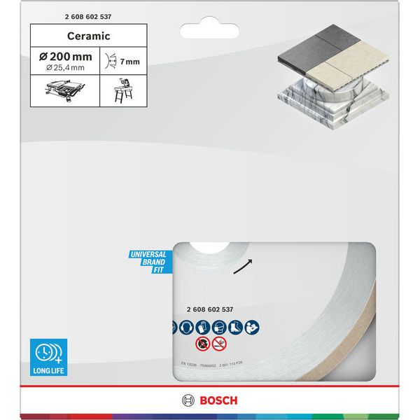 Standard for Ceramic diamond cutting disc 110 x 22,23 x 1,6 x 7,5 mm image 2