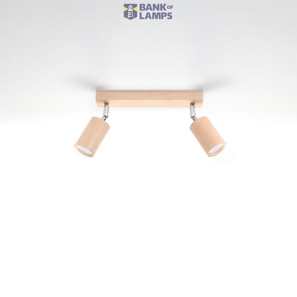CEILING LAMP BERG 2 NATURAL WOOD GU10 2X40W IP20 image 9