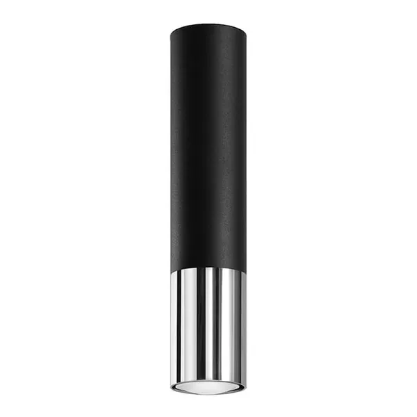SPOT LOOPEZ BLACK/CHROME GU10 1X40W IP20 image 1