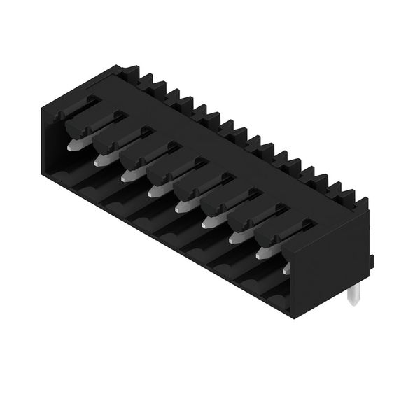 PCB plug-in connector, male header, closed side, THT solder connection, 3.50 mm, Number of poles: 9, 90°, Solder pin length (l): 4.5 mm, tinned, black, Box image 4