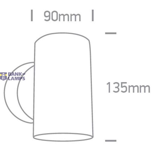 GREY COB LED 2x6W WW IP54 230V image 2