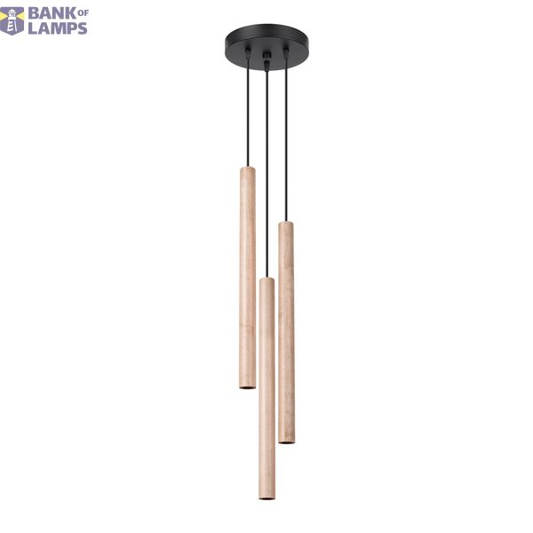 PASTELO 3P WOOD HANGING LAMP G9 3X8W IP20 image 3