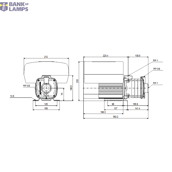 Horizontal multistage pump CME3-5 A-R-A-V-AQQV U-A-D-N 1x230V HR image 3