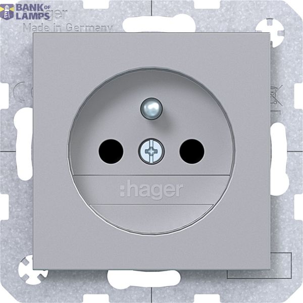 Wall socket earth pin, Safety Plus, plug-in type, A.x/C.x, titanium image 1