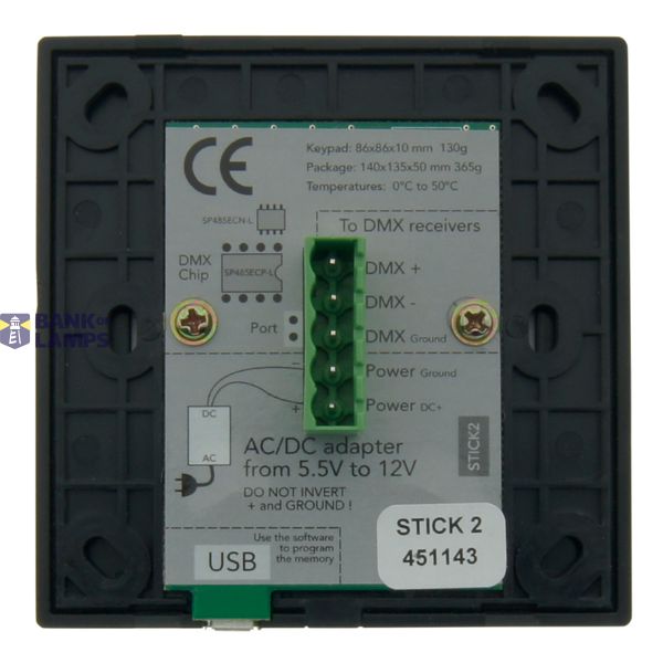 LED DMX Controller Stick GU2 - black image 1