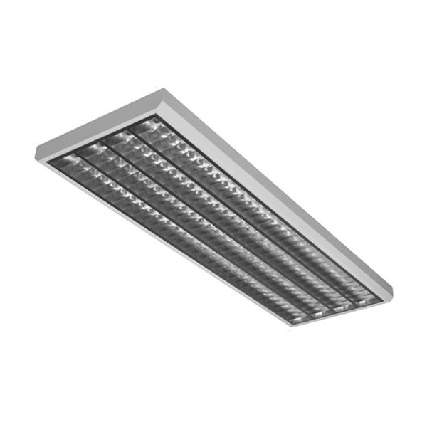 MODUS LLL8000, 4x LED ,  1210mm, bright AL louvre , surface, LED 840, NONSELV 550mA, emergency image 1