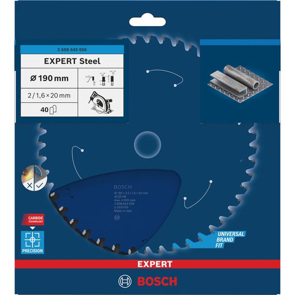 Circular saw blade Expert for Steel 190 x 20 x 2,0 mm, 40 image 2