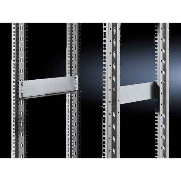 DK Slide rail, continuous, For two 482.6 mm (19")-mounting angles (front+rear) image 2