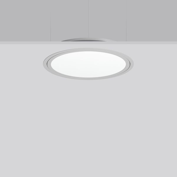 TRIONA round, 48 W, 4900 lm, 840, silver, DALI Recessed ceiling lumina image 1
