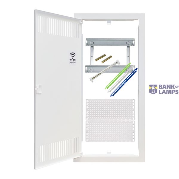 Frame and door for a combination media cabinet, vertical, 4 rows image 1