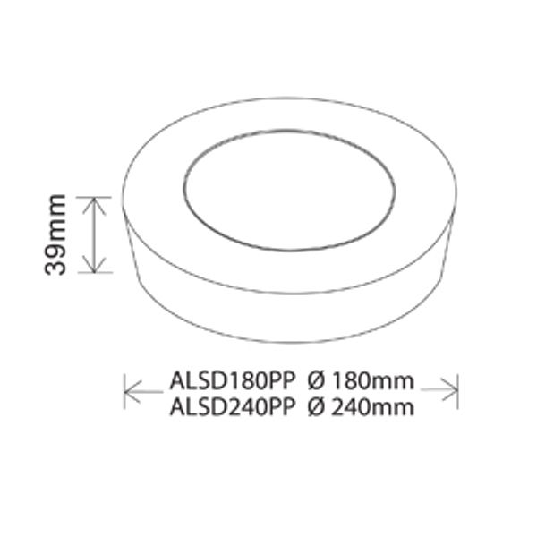 Downlight ALSD180PP IP20 11W 830/840 WH image 2