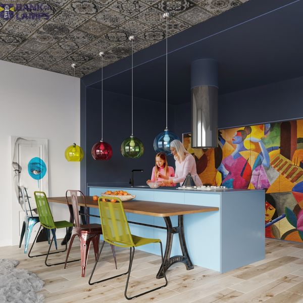 HANGING LAMP BALL GREEN E27 1X60W IP20 image 6