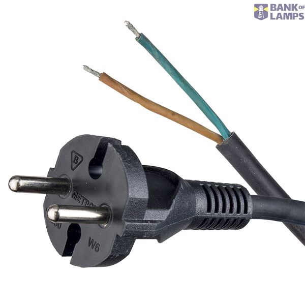Connection cable W-6 H05RR-F 2X1 (rubber) black image 1