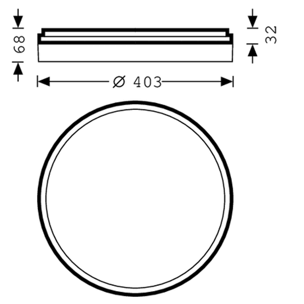 Wall and ceiling luminaire PolaronIQ W Diffuser White around ETDD 27W 3100lm Lambertian (L) IP40 IK05 3 SDCM 6671551 image 1
