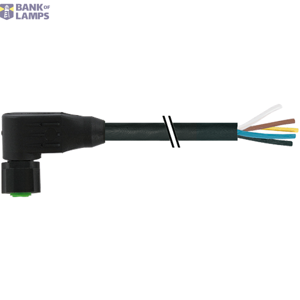M12 female 90° A-cod. with cable Lite PVC 8x0.25 bk UL/CSA 20m image 1
