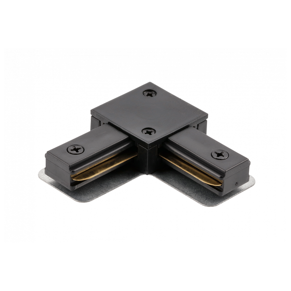 Electrical corner connector L 1-phase, black image 1