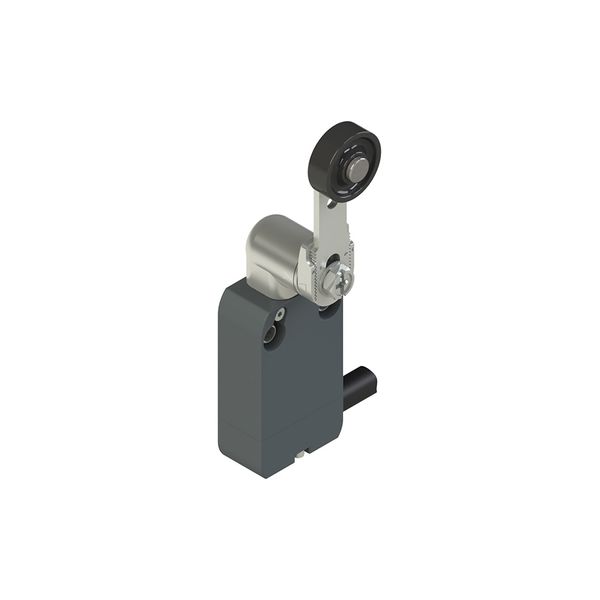 Modular prewired switch with adjustable straight metal revolving lever diam. 20 roller image 1