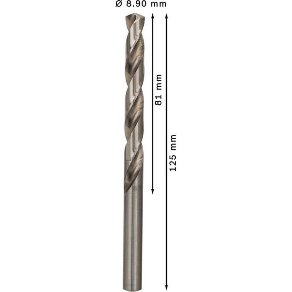 Metal drill bits HSS-G, DIN 338 8,9 x 81 x 125 mm 5 pcs. image 2