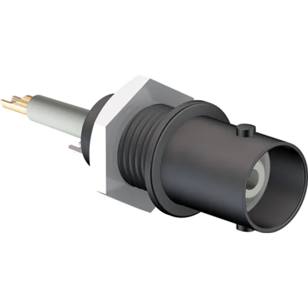BNC panel socket 50 Ω, RG-58, solder connection, straight, 67.9764-21 image 1