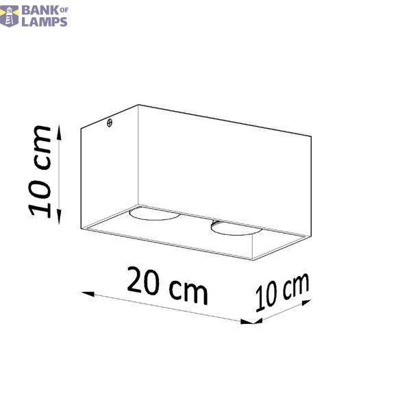 SPOT QUAD MAXI WHITE GU10 2X40W IP20 image 4