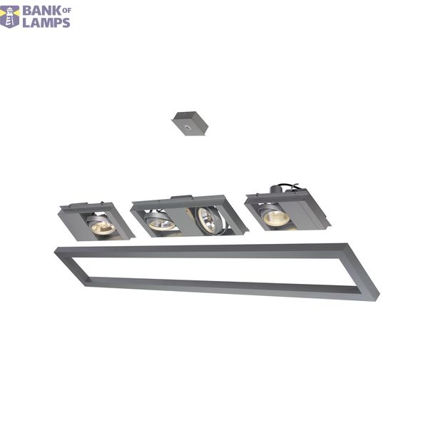 AIXLIGHT PENDANT SYSTEM BASIC FRAME 2, silver-grey, 160cm image 2