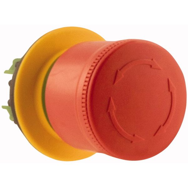 M22-PVT30 Emergency stop/emergency switching off pushbutton, RMQ-Titan, Mushroom-shaped, 30 mm, Non-illuminated, Turn-to-release function, Red, yellow image 6