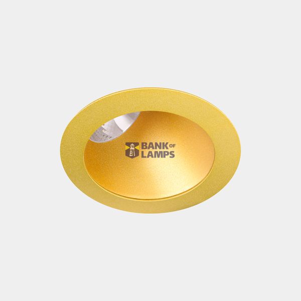 Downlight Play Deco Asymmetrical Round Fixed 11.9W LED warm-white 2700K CRI 90 19.5º PHASE CUT Gold/Gold IP54 821lm image 1