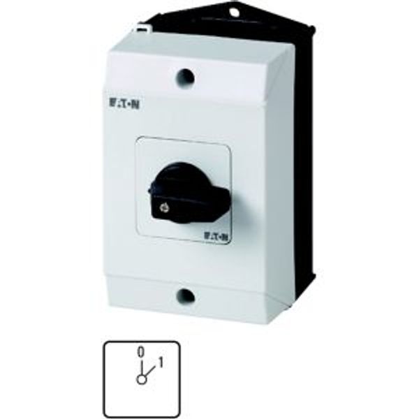 T0-1-15401/I1 ON-OFF switches, T0, 20 A, surface mounting, 1 contact unit(s), Contacts: 1, 45 °, maintained, With 0 (Off) position, 0-1, Design number 15401 image 4