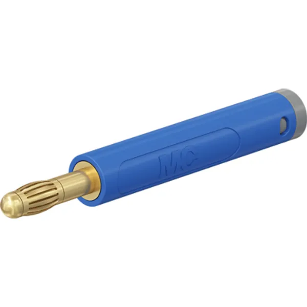 4 mm plug, crimp connection, 1.0 mm², blue, 64.2053-23 image 1