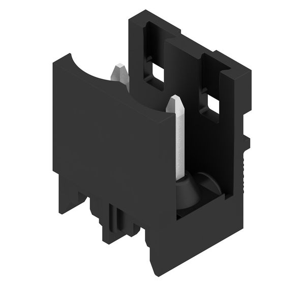 PCB plug-in connector, male header, open side, THT/THR solder connection, 5.00 mm, Number of poles: 2, 180°, Solder pin length (l): 1.5 mm, tinned, black, Box image 2