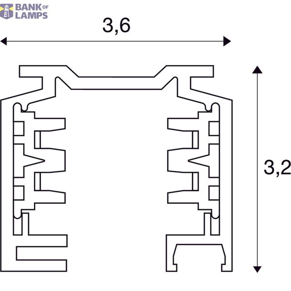 EUTRAC 3-circuit track, white, 2m image 2
