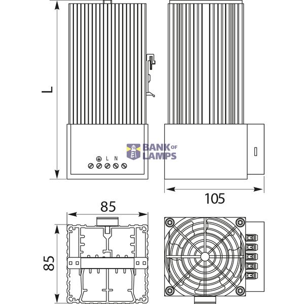 Semiconductor heater with fan GRZW250 image 2