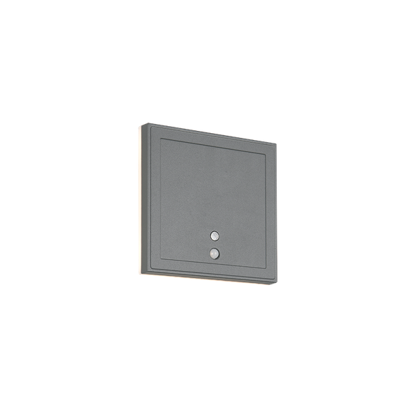 Fortaleza LED wall lamp 14x14 cm anthracite rechargeable motion+dusk sensor image 1