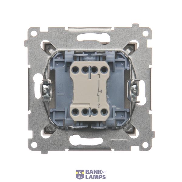 IP44 single socket outlet without frame seal - transparent flap, 16A, cream white/electro white image 1