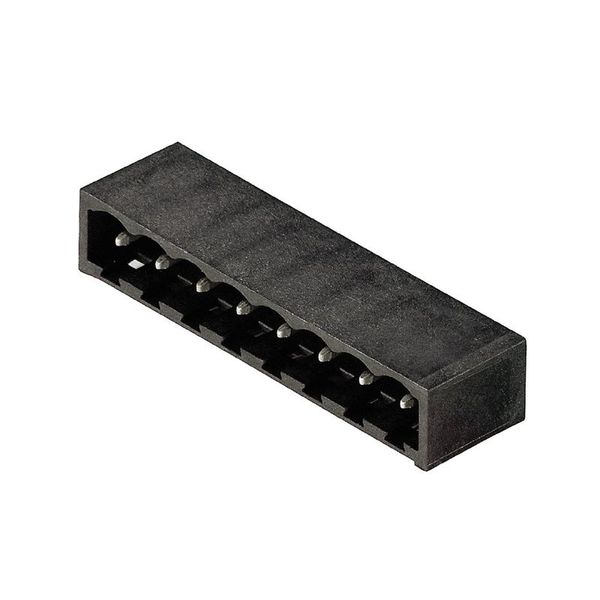 PCB plug-in connector, male header, closed side, THT/THR solder connection, 5.08 mm, Number of poles: 3, 270°, Solder pin length (l): 3.2 mm, Au (Gold), black, Box image 1