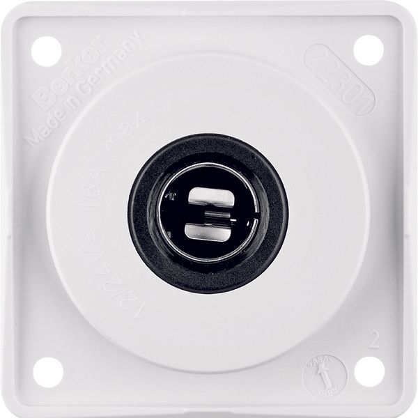 Socket outlet 12 V, Integro Module inserts, polar white glossy image 1