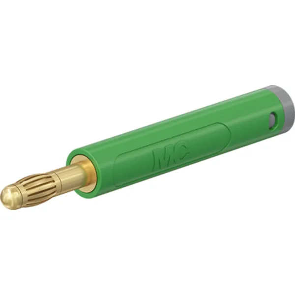 4 mm plug, crimp connection, 1.0 mm², green, 64.2053-25 image 1