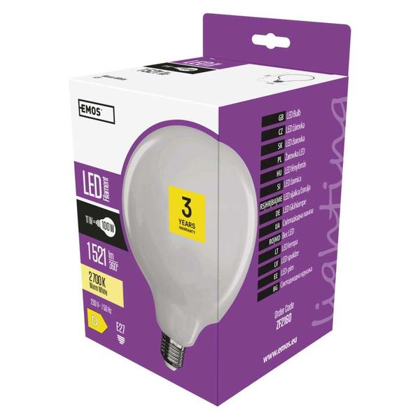 LED Filament Globe / E27 / 11 W (100 W) / 1,521 lm / warm white image 1
