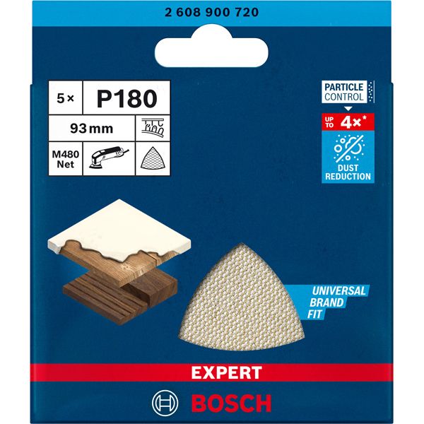 EXPERT M480 Sanding Net for Delta Sanders 93 mm, G 180, 5-pc image 2