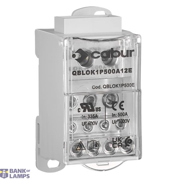 Distribution terminal block, 1-pole, 500A, input 2x35mm², output 5x16mm², 4x10mm² image 1