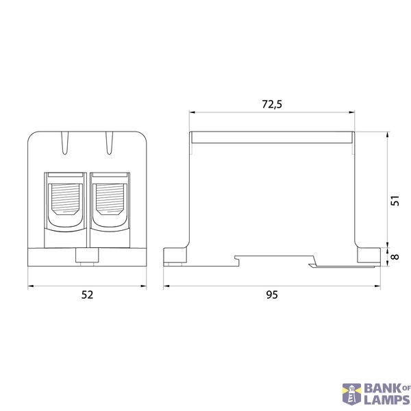 Pass-through/double-track connector WLZ35/2x150/s image 2