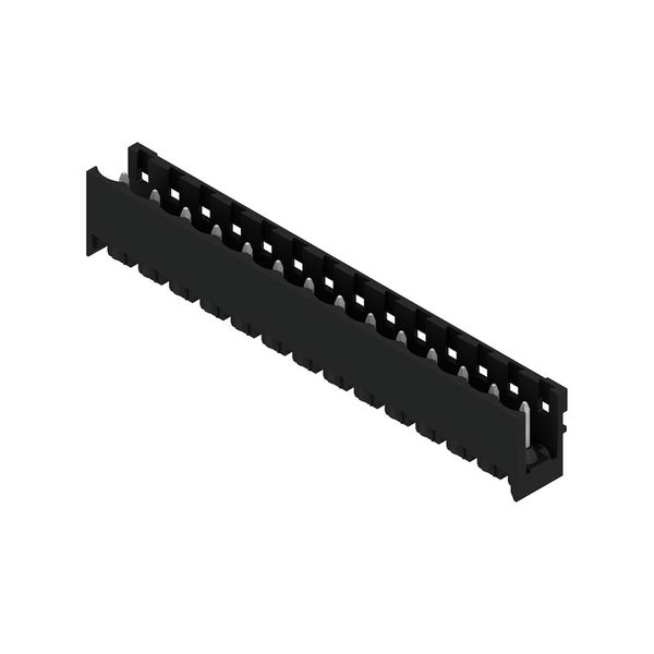 PCB plug-in connector, male header, open side, THT/THR solder connection, 5.08 mm, Number of poles: 14, 180°, Solder pin length (l): 1.5 mm, tinned, black, Box image 2